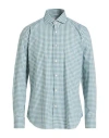 Guglielminotti Man Shirt Green Size 17 ½ Cotton
