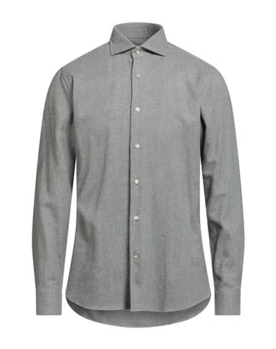 Guglielminotti Man Shirt Grey Size 15 ¾ Cotton In Gray
