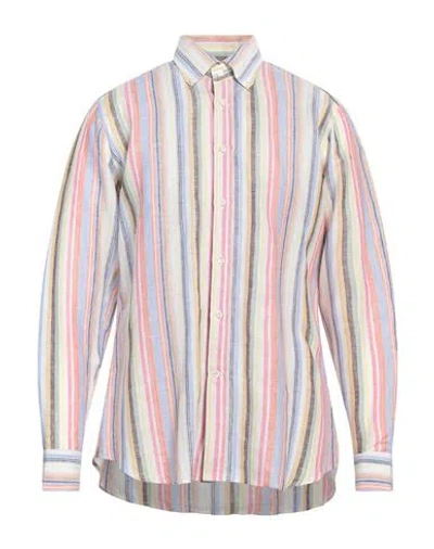 Guglielminotti Man Shirt Ivory Size 16 Cotton In White