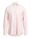 Guglielminotti Man Shirt Light Pink Size 16 Cotton In Pink