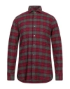 Guglielminotti Man Shirt Magenta Size 17 Cotton In Magenta