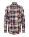Guglielminotti Man Shirt Mauve Size 17 Cotton In Purple