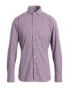 Guglielminotti Man Shirt Midnight Blue Size 17 ½ Cotton In Purple