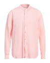 Guglielminotti Man Shirt Pink Size Xl Linen