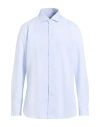 Guglielminotti Man Shirt Sky Blue Size 17 ½ Cotton In Blue