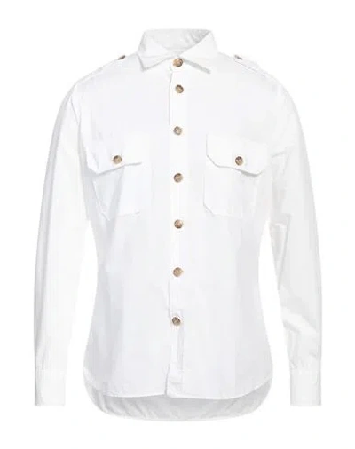 Guglielminotti Man Shirt White Size M Cotton