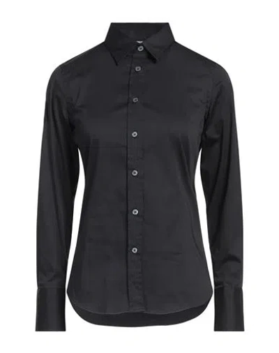 Guglielminotti Woman Shirt Black Size 8 Silk, Elastane