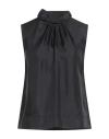 Guglielminotti Woman Top Black Size 8 Silk In Black