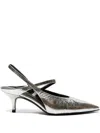 Guglielmo Rotta 55mm Arven Scratch Pumps In Silver