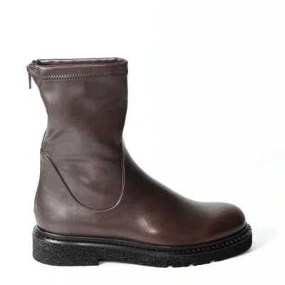 Guglielmo Rotta Ankle Boot In Nappa Ebony In Brown