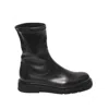 Guglielmo Rotta Ankle Boot In Stretch Black Nappa Leather In Black