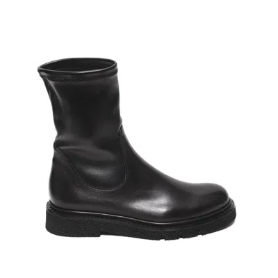 GUGLIELMO ROTTA GUGLIELMO ROTTA ANKLE BOOT IN STRETCH BLACK NAPPA LEATHER