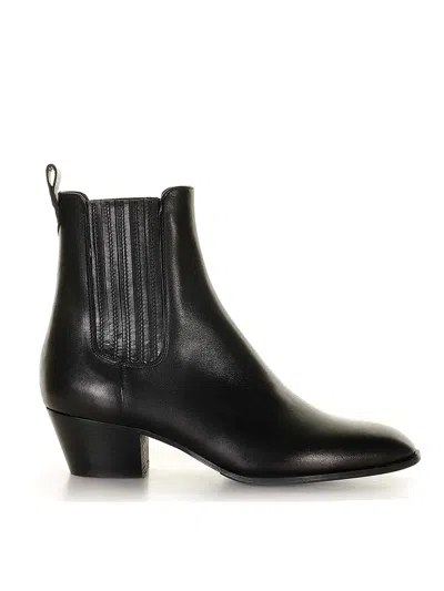 Guglielmo Rotta Black Leather Ankle Boot
