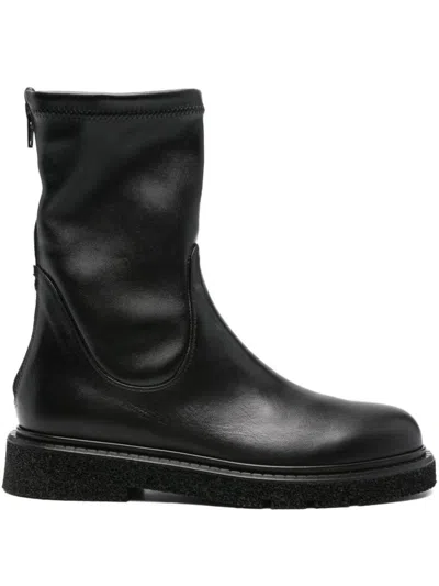 Guglielmo Rotta Black Leather Boots