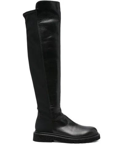 Guglielmo Rotta Black Leather Boots