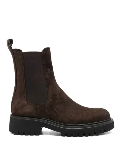 Guglielmo Rotta Knee Hight Boots In Brown