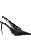 Guglielmo Rotta Brown Slingback Heels In Brown