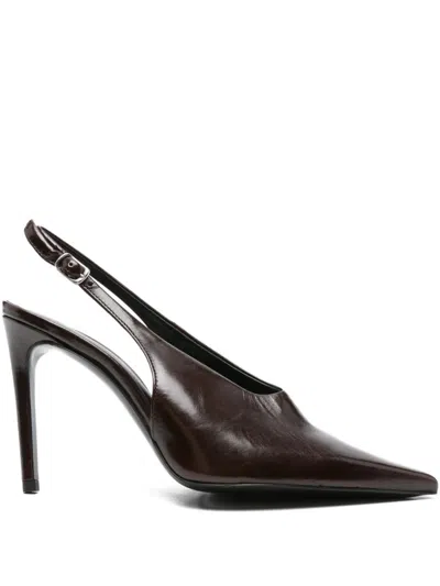 Guglielmo Rotta Brown Slingback Heels