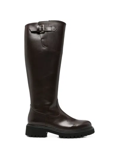 Guglielmo Rotta Buckle-detail Ridged-sole Boots In Multi