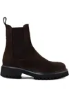 Guglielmo Rotta Elastic-insert Pull-tab Chelsea Boots In Brown
