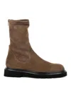Guglielmo Rotta Elasticized Suede Cocoa Boot In Brown