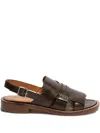 Guglielmo Rotta Fringed-detail Buckle-strap Sandals In Brown