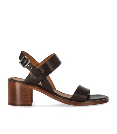 Guglielmo Rotta Gima Chocolate Heeled Sandal In Black