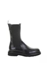 Guglielmo Rotta Elastic-panels Leather Chelsea Boots In Black