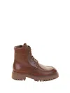 Guglielmo Rotta Ranch Ankle Boot In Nappa Leather In Brown