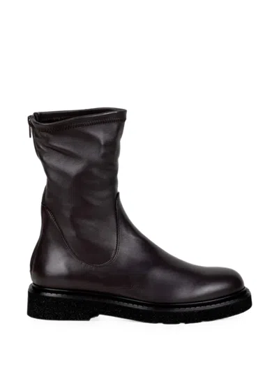 Guglielmo Rotta Kent Rear-zip Ankle Boots In Brown