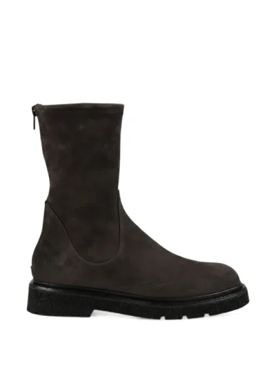 Guglielmo Rotta Krisalyn Stretch-suede Ankle Boots In Brown