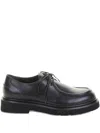 Guglielmo Rotta Black Nappa Leather Moccasin With Laces In Black