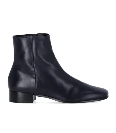 Guglielmo Rotta Mathew Ankle Boot In Blue Nappa Leather