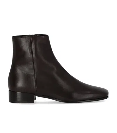 Guglielmo Rotta Mathew Ankle Boot In Brown Nappa Leather