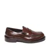 Guglielmo Rotta Moccasin With Brown Brushed Leather Trim In Brown