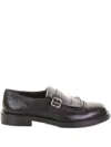 Guglielmo Rotta Brown Leather Moccasin With Fringe And Buckle In Brown