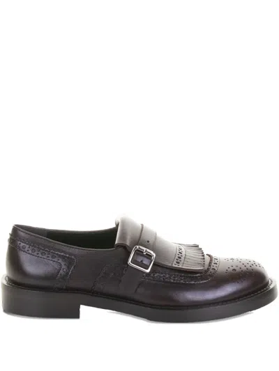 Guglielmo Rotta Payden Leather Buckled Oxford Shoes In Brown