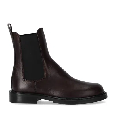 Guglielmo Rotta Peg Burgundy Chelsea Boot In Brown
