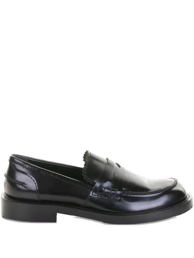 Guglielmo Rotta Pretty Indio Leather Loafers In Black