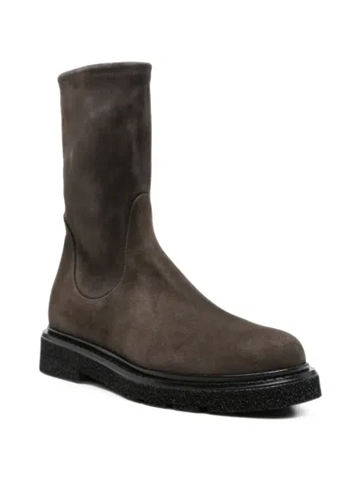 Guglielmo Rotta Rear-zip Leather Ankle Boots In Multi