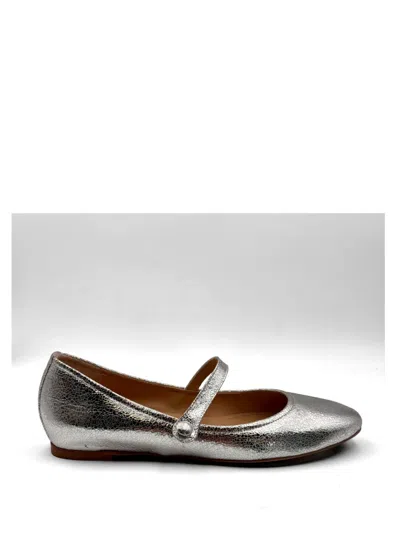 Guglielmo Rotta Strap-detail Ballet Flats In Silver