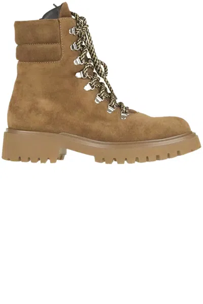 Guglielmo Rotta Suede Lace-up Boots In Brown