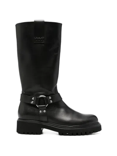 Guglielmo Rotta Webster Harness-detail Chunky-sole Boots In Black