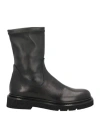 Guglielmo Rotta Ankle Boot In Stretch Black Nappa Leather In Black