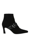 Guglielmo Rotta Woman Ankle Boots Black Size 6.5 Leather In Black