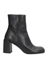 Guglielmo Rotta Woman Ankle Boots Black Size 7.5 Leather In Black