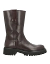 Guglielmo Rotta Woman Ankle Boots Chocolate Brown Size 8 Leather