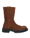 Guglielmo Rotta Woman Ankle Boots Cocoa Size 11 Leather In Brown