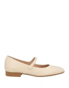 Guglielmo Rotta Woman Ballet Flats Beige Size 7 Leather