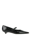 Guglielmo Rotta Woman Ballet Flats Black Size 8 Leather
